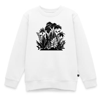 Floral de la jungle - Sweat Premium enfant bio - blanc - Devant - AI Model Kid Male (0cm)