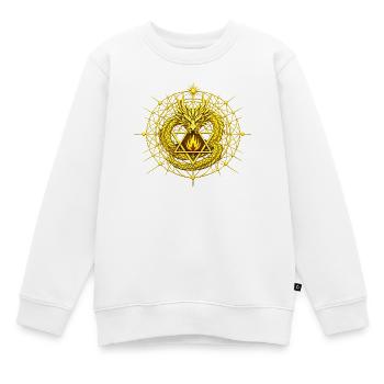 Dragon Totem Metatron Doré  - Sweat Premium enfant bio - blanc - Devant - AI Model Kid Male (0cm)