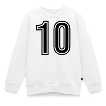 10 Symbole numérique - Sweat Premium enfant bio - blanc - Devant - AI Model Kid Male (0cm)