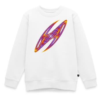 Der Fingerabdruck des Chaos – Chaos Theory - Kinder Premium Organic Sweatshirt - Weiß - Vorne - AI Model Kid Male (0cm)
