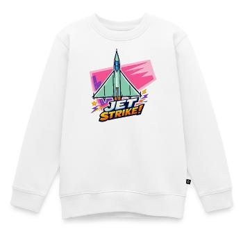 Logo audacieux de Jet Strike - Sweat Premium enfant bio - blanc - Devant - AI Model Kid Male (0cm)