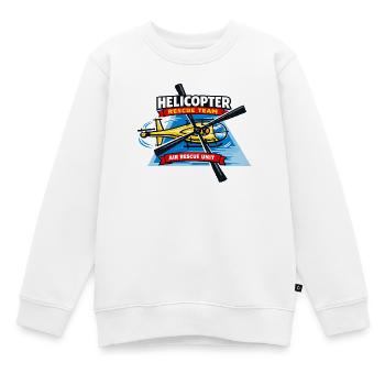Emblème de l’équipe de sauvetage en hélicoptère - Sweat Premium enfant bio - blanc - Devant - AI Model Kid Male (0cm)