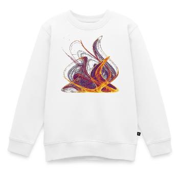 Die Sprache des Feuers – Fractal Art - Kinder Premium Organic Sweatshirt - Weiß - Vorne - AI Model Kid Male (0cm)
