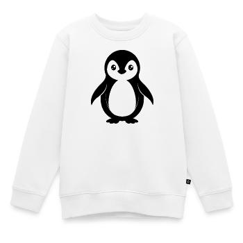 Pinguin - Kinder Premium Organic Sweatshirt - Weiß - Vorne - AI Model Kid Male (0cm)