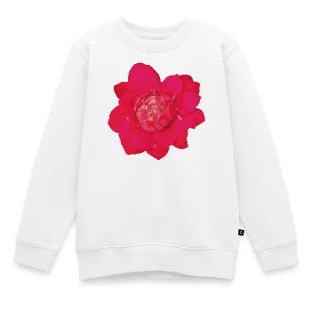 rare_red_tropical_ginger_flower_close_up - Sweat Premium enfant bio - blanc - Devant - AI Model Kid Male (0cm)