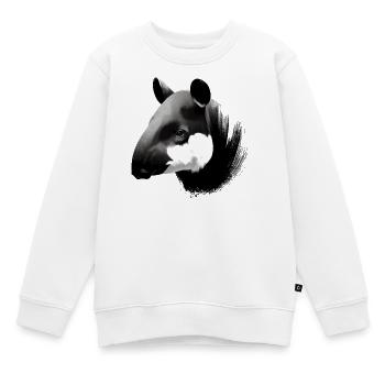 Schabrackentapir - Kinder Premium Organic Sweatshirt - Weiß - Vorne - AI Model Kid Male (0cm)