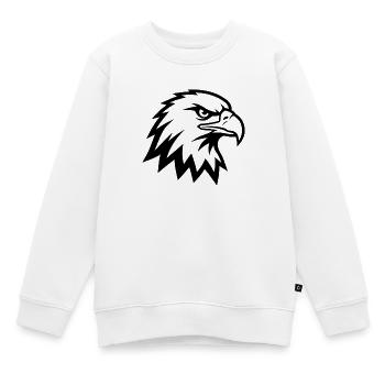 Tête d'aigle majestueuse - Sweat Premium enfant bio - blanc - Devant - AI Model Kid Male (0cm)