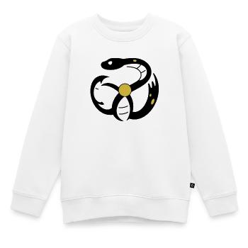 Symbole du Serpent Infini Streetwear minimaliste - Sweat Premium enfant bio - blanc - Devant - AI Model Kid Male (0cm)