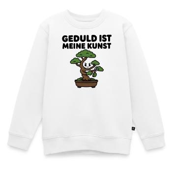 Bonsai-Baum – Geduld ist meine Kunst – Zen Design - Kinder Premium Organic Sweatshirt - Weiß - Vorne - AI Model Kid Male (0cm)