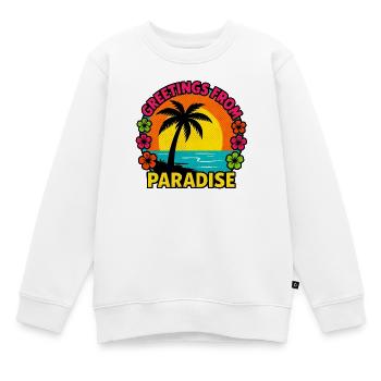 Salutations du Paradis - Sweat Premium enfant bio - blanc - Devant - AI Model Kid Male (0cm)