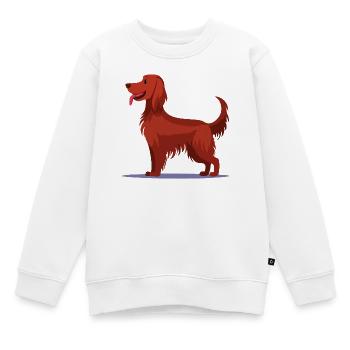 Irish Red Setter (bande dessinée) - Sweat Premium enfant bio - blanc - Devant - AI Model Kid Male (0cm)