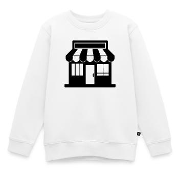 Boutique - Sweat Premium enfant bio - blanc - Devant - AI Model Kid Male (0cm)