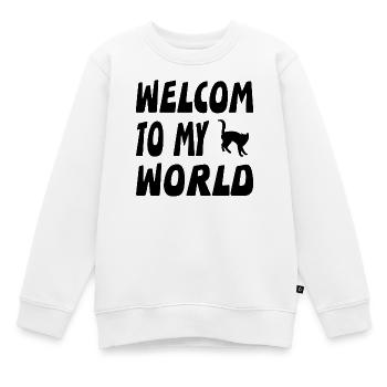 Katzen - Kinder Premium Organic Sweatshirt - Weiß - Vorne - AI Model Kid Male (0cm)