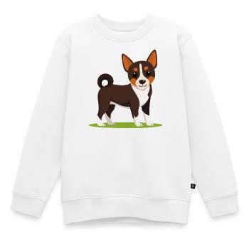 Pinscher miniature (bande dessinée) - Sweat Premium enfant bio - blanc - Devant - AI Model Kid Male (0cm)