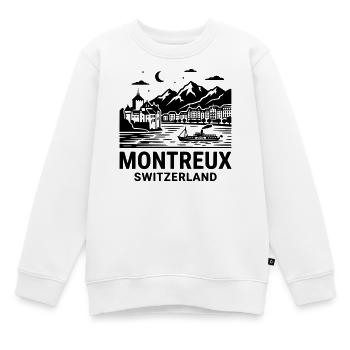 Montreaux Schweiz - Kinder Premium Organic Sweatshirt - Weiß - Vorne - AI Model Kid Male (0cm)