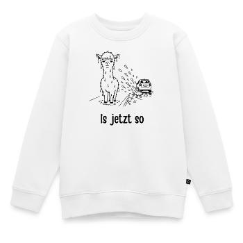 Alpaka – Is jetzt so - Kinder Premium Organic Sweatshirt - Weiß - Vorne - AI Model Kid Male (0cm)