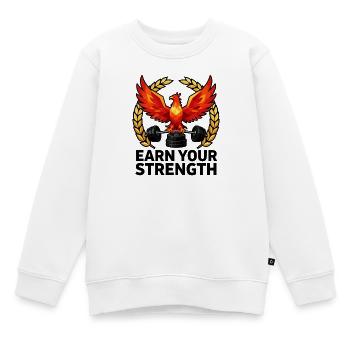 Emblème Phoenix Charges - Sweat Premium enfant bio - blanc - Devant - AI Model Kid Male (0cm)