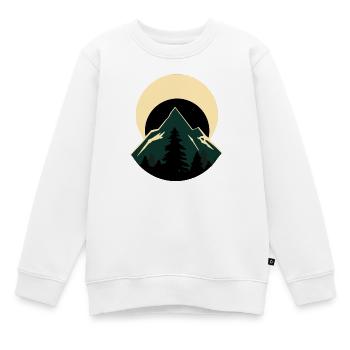 Évasion de la Montagne de la Lune Nordique - Sweat Premium enfant bio - blanc - Devant - AI Model Kid Male (0cm)
