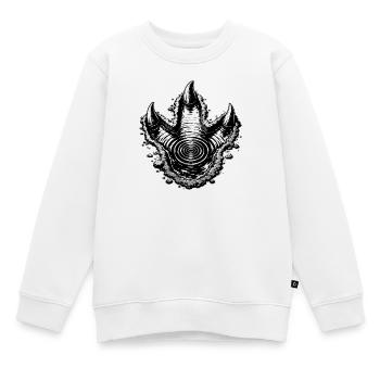 Spiral Drei Klauen Schwarz - Kinder Premium Organic Sweatshirt - Weiß - Vorne - AI Model Kid Male (0cm)