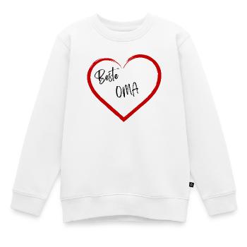 Beste Oma - Kinder Premium Organic Sweatshirt - Weiß - Vorne - AI Model Kid Male (0cm)