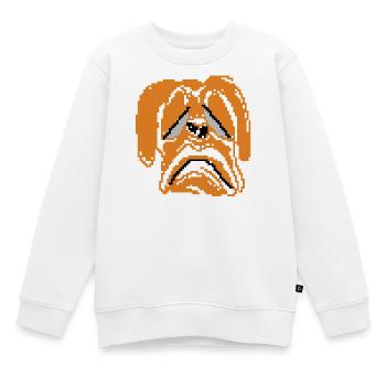 sad dog - Kinder Premium Organic Sweatshirt - Weiß - Vorne - AI Model Kid Male (0cm)