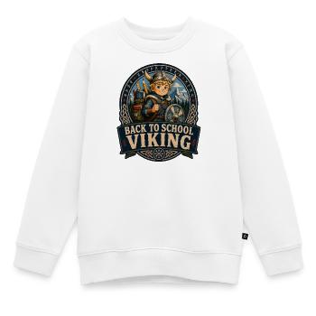 Zurück zur Schule, Wikinger - Kinder Premium Organic Sweatshirt - Weiß - Vorne - AI Model Kid Male (0cm)