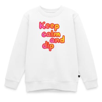 Reste calme et plonge - Sweat Premium enfant bio - blanc - Devant - AI Model Kid Male (0cm)