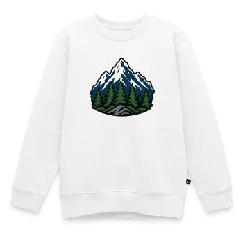 Parcelle de forêt montagneuse - Sweat Premium enfant bio - blanc - Devant - AI Model Kid Male (0cm)