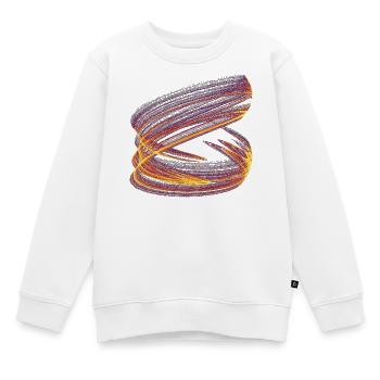 Lichtwirbel des Chaos – Strange Attractor  - Kinder Premium Organic Sweatshirt - Weiß - Vorne - AI Model Kid Male (0cm)