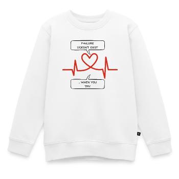 Scheitern existiert nicht – wenn man es versucht - Kinder Premium Organic Sweatshirt - Weiß - Vorne - AI Model Kid Male (0cm)