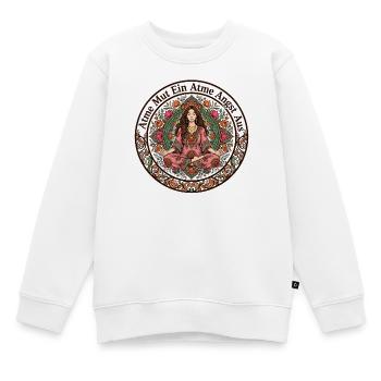Atme Mut Ein Angst Aus Bunt Yoga - Kinder Premium Organic Sweatshirt - Weiß - Vorne - AI Model Kid Male (0cm)