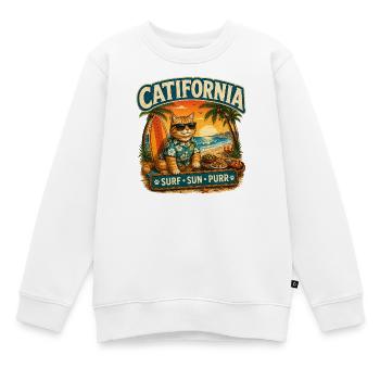 Pattes autour du monde - Sweat Premium enfant bio - blanc - Devant - AI Model Kid Male (0cm)