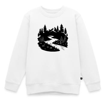 Paysage fluvial - Sweat Premium enfant bio - blanc - Devant - AI Model Kid Male (0cm)