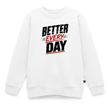 Better every Day - Kinder Premium Organic Sweatshirt - Weiß - Vorne - AI Model Kid Male (0cm)