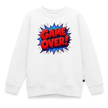 Comic Pop Art Game Over Statement  - Kinder Premium Organic Sweatshirt - Weiß - Vorne - AI Model Kid Male (0cm)