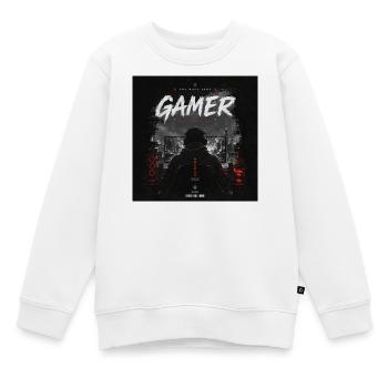 66059ea9-a9ff-4cad-98c7-b7805507dffe - Kinder Premium Organic Sweatshirt - Weiß - Vorne - AI Model Kid Male (0cm)