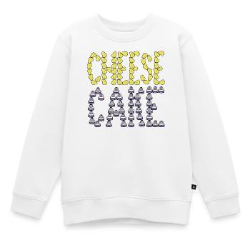 Cheese cake typography - Kids Premium Organic Sweatshirt - white - Front - AI Model Kid Male (0cm)
