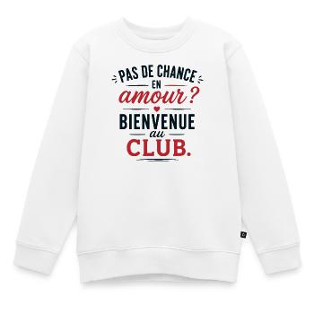 T-shirt Pas De Chance En Amour Humour - Sweat Premium enfant bio - blanc - Devant - AI Model Kid Male (0cm)