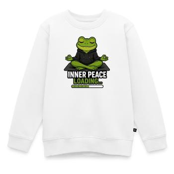 Inner peace loading - Kinder Premium Organic Sweatshirt - Weiß - Vorne - AI Model Kid Male (0cm)