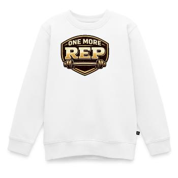 Une répétition de plus - Sweat Premium enfant bio - blanc - Devant - AI Model Kid Male (0cm)