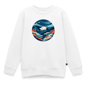 Traum vom Great Barrier Reef - Kinder Premium Organic Sweatshirt - Weiß - Vorne - AI Model Kid Male (0cm)