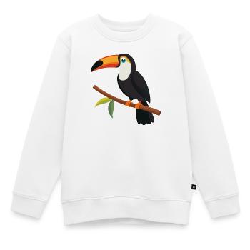 Tukan - Kinder Premium Organic Sweatshirt - Weiß - Vorne - AI Model Kid Male (0cm)