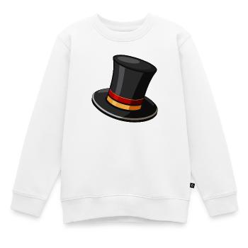 Zylinder - Kinder Premium Organic Sweatshirt - Weiß - Vorne - AI Model Kid Male (0cm)