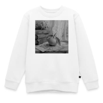 Vintage Mandarine - Kinder Premium Organic Sweatshirt - Weiß - Vorne - AI Model Kid Male (0cm)