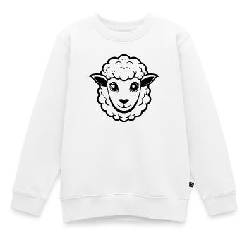 Süßes Schafsgesicht - Kinder Premium Organic Sweatshirt - Weiß - Vorne - AI Model Kid Male (0cm)