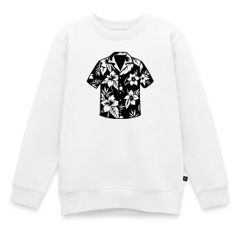 Hawaiihemd - Kinder Premium Organic Sweatshirt - Weiß - Vorne - AI Model Kid Male (0cm)