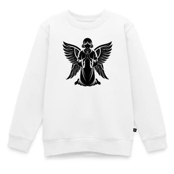 Engel - Kinder Premium Organic Sweatshirt - Weiß - Vorne - AI Model Kid Male (0cm)