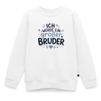 Ich werde ein großer Bruder - Kinder Premium Organic Sweatshirt - Weiß - Vorne - AI Model Kid Male (0cm)
