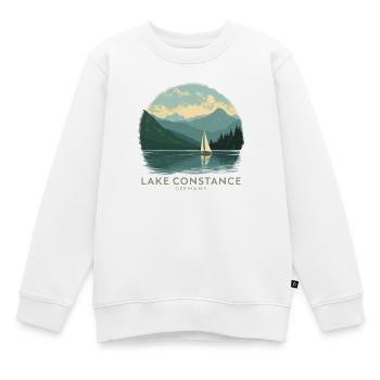 Lake Constance Sailing | Vintage Travel Poster - Kinder Premium Organic Sweatshirt - Weiß - Vorne - AI Model Kid Male (0cm)