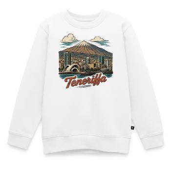 Teneriffa Skyline Mt Teide - Kinder Premium Organic Sweatshirt - Weiß - Vorne - AI Model Kid Male (0cm)